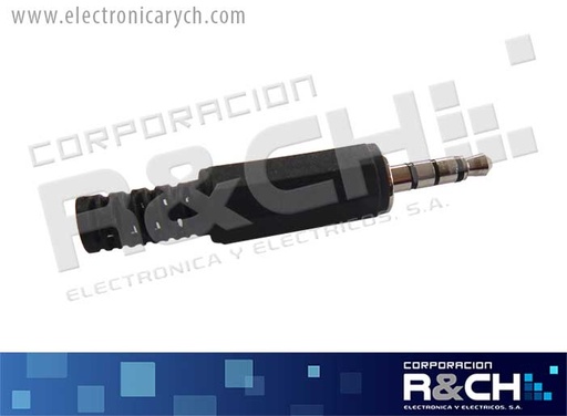 [PL-002/P-122] PL-002 plug stereo 3.5mm plastico  video c/cola