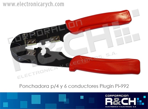 [CP-PI-992] CP-PI-992 ponchadora p/4y6 conductores PlugIn PI-992