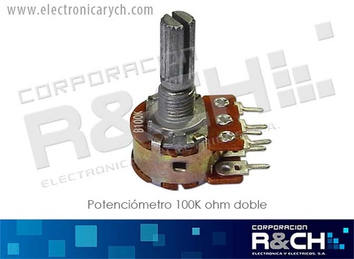 [PT-100KD] PT-100KD potenciometro 100K ohm doble