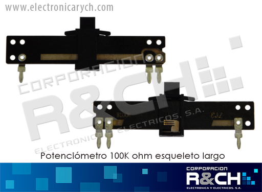 [PT-100KEL] PT-100KEL potenciometro 100K ohm esqueleto largo
