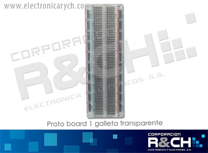 PB-MB102 proto board 1 galleta transparente