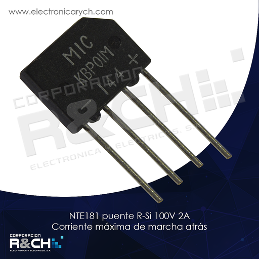 [NTE166] NTE166 puente R-Si 100V 2A
