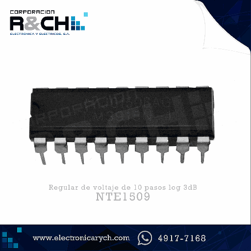 [NTE1509] NTE1509 Regulador De Voltaje De 10 Pasos Log 3Db LM3915