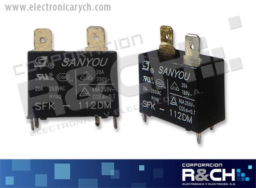 [RL-112DM] RL-112DM Relay 1 Polo 1 tiro 12VDC 20A 250V