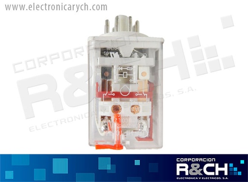 [48601] 48601 relay 8 pines, 2 contactos conmutables, 10A bob 220