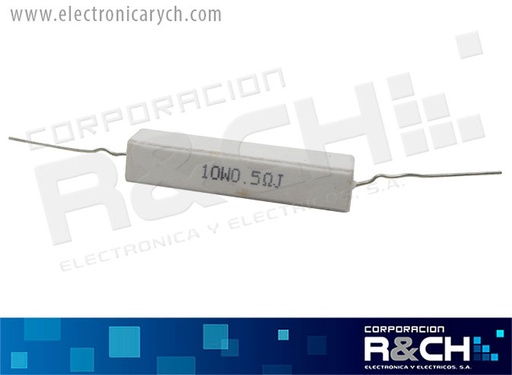 [RX-0.5/10] RX-0.5/10 resistencia 0.50 ohm 10W cemento