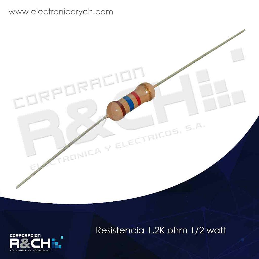 RX-1.2K/12 resistencia 1.2K ohm 1/2 watt